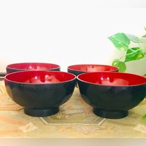 Japanese Plastic Soup Bowl Set